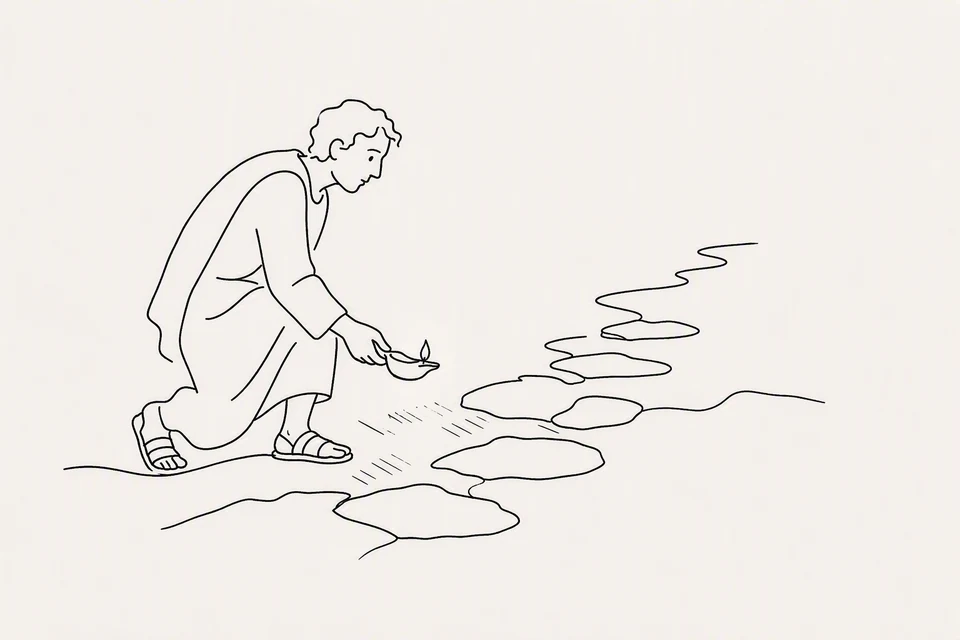 《詩篇 119:105》經文插畫