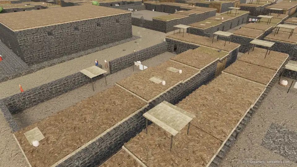 3D 实验室的这一站:玄武岩庭院房屋