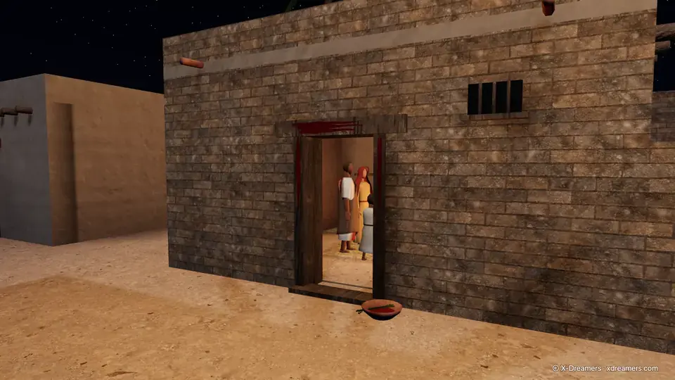3D 实验室的这一站:门上的血