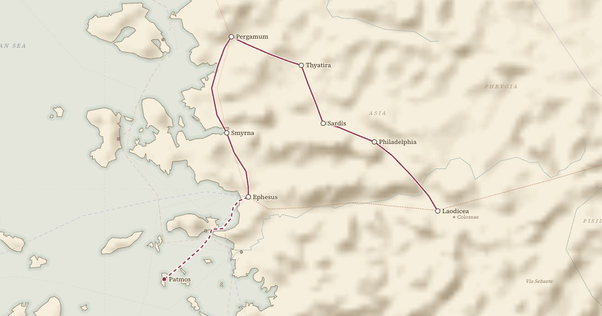 Where Were the Seven Churches of Revelation? A Map from Patmos to Laodicea
